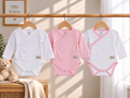 Baby Girls' 3-Piece Long-Sleeve Wrap Top Set – Pink