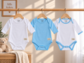 Baby Boys' 3-Piece Long-Sleeve Envelope-Neck Bodysuit Set – Baby Blue