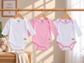 Baby Girls' 3-Piece Long-Sleeve Envelope-Neck Bodysuit Set – Pink
