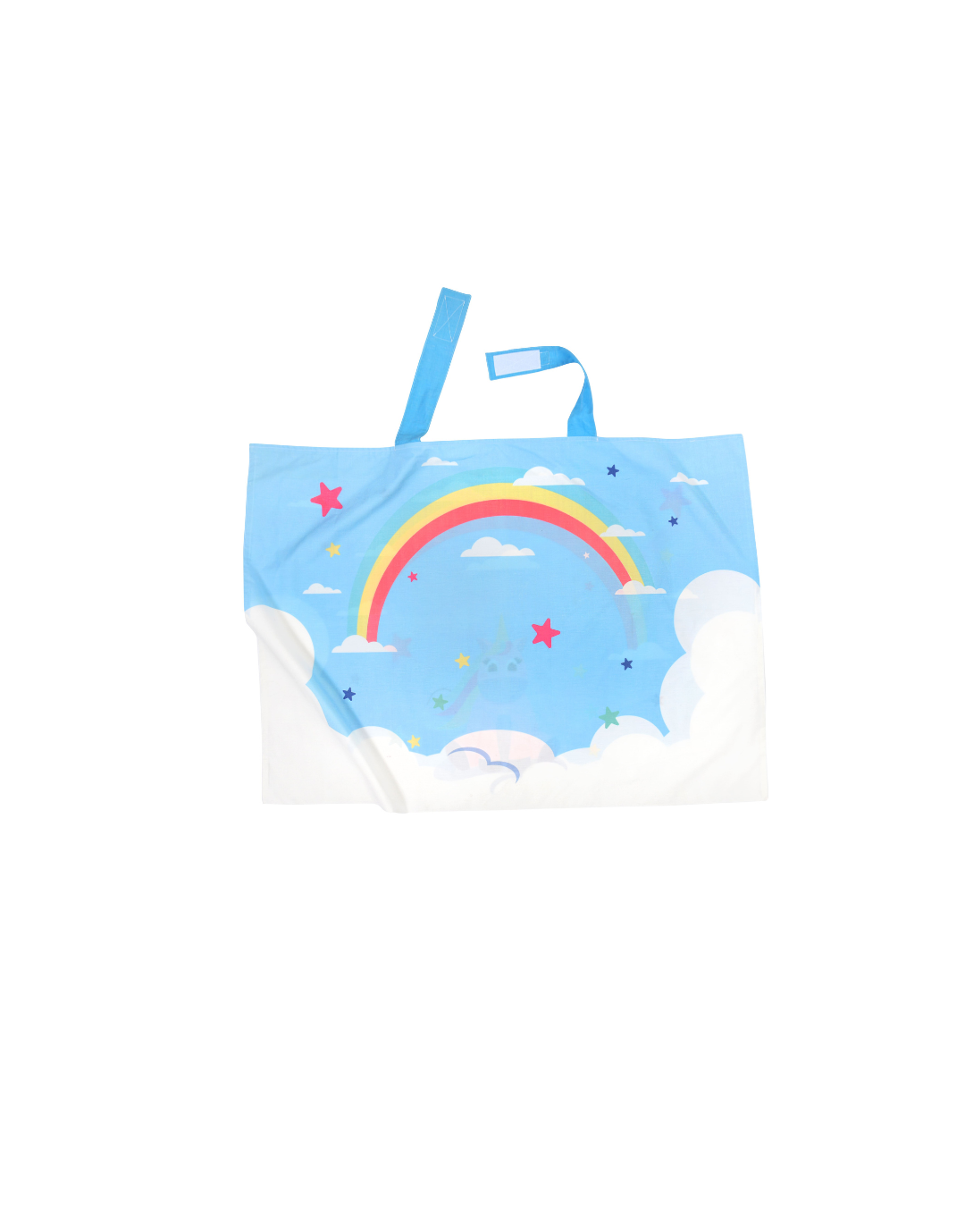 Nursing Cover - Double Layer - Baby Blue Rainbow