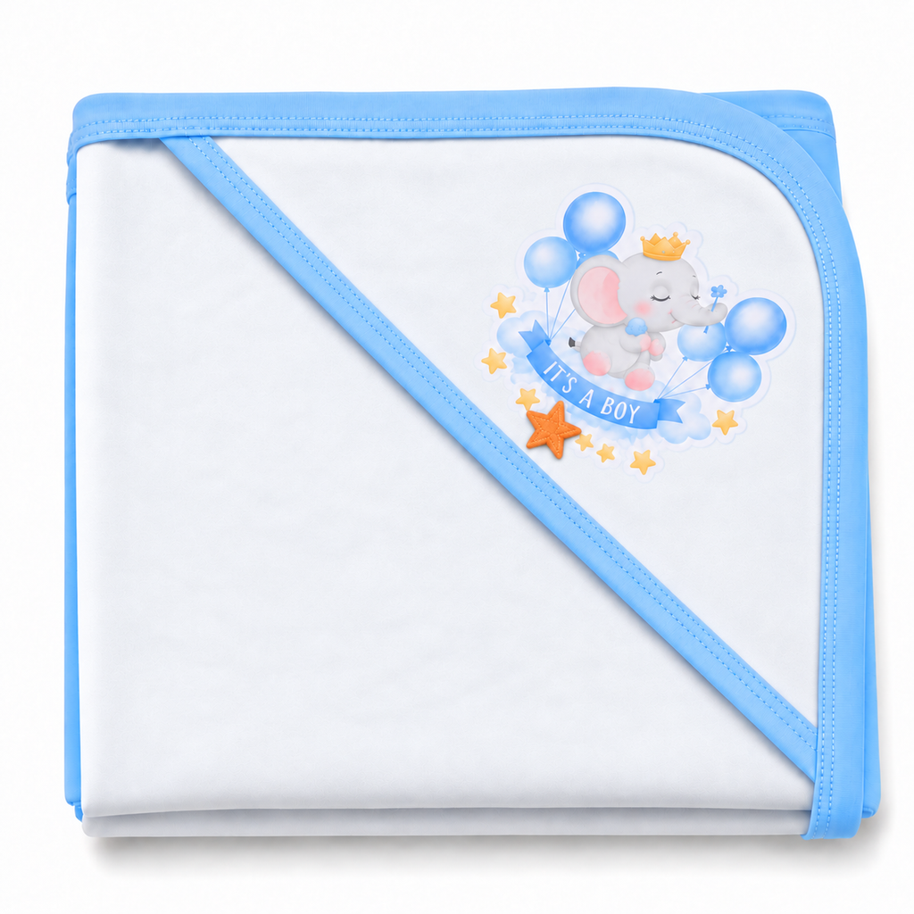 Baby Boys' 10-Piece Hospital Set - Elephant its a boy - White & Blue