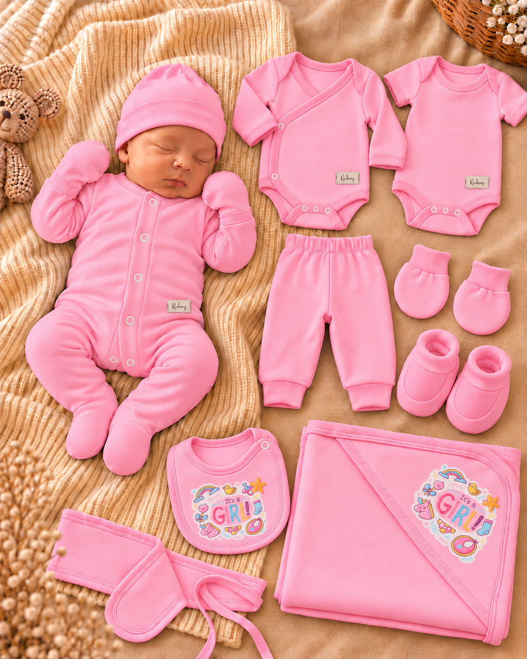 Baby Girl' 10-Piece Hospital Set - it's a girl - Pink