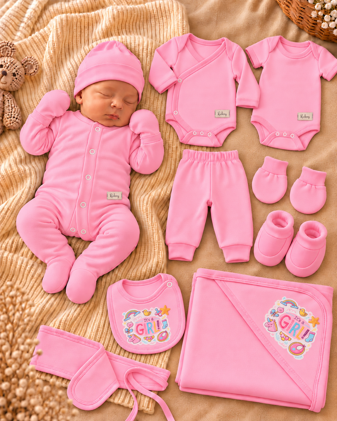 Baby Girl' 10-Piece Hospital Set - it's a girl - Pink