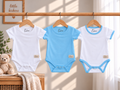 Baby Boys' 3-Piece Short-Sleevless Bodysuit Set – Baby Blue