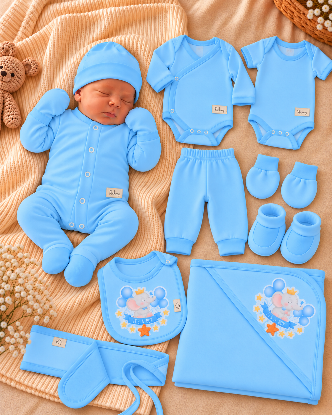 Baby Boys' 10-Piece Hospital Set - Elephant its a boy