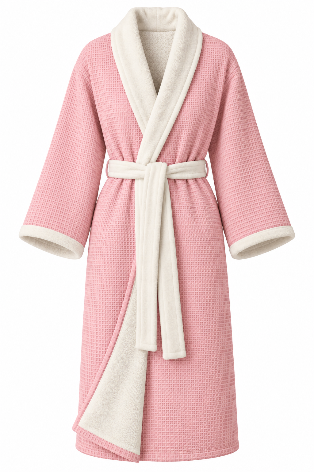 Double Comfort - Bathrobe - Pink & White