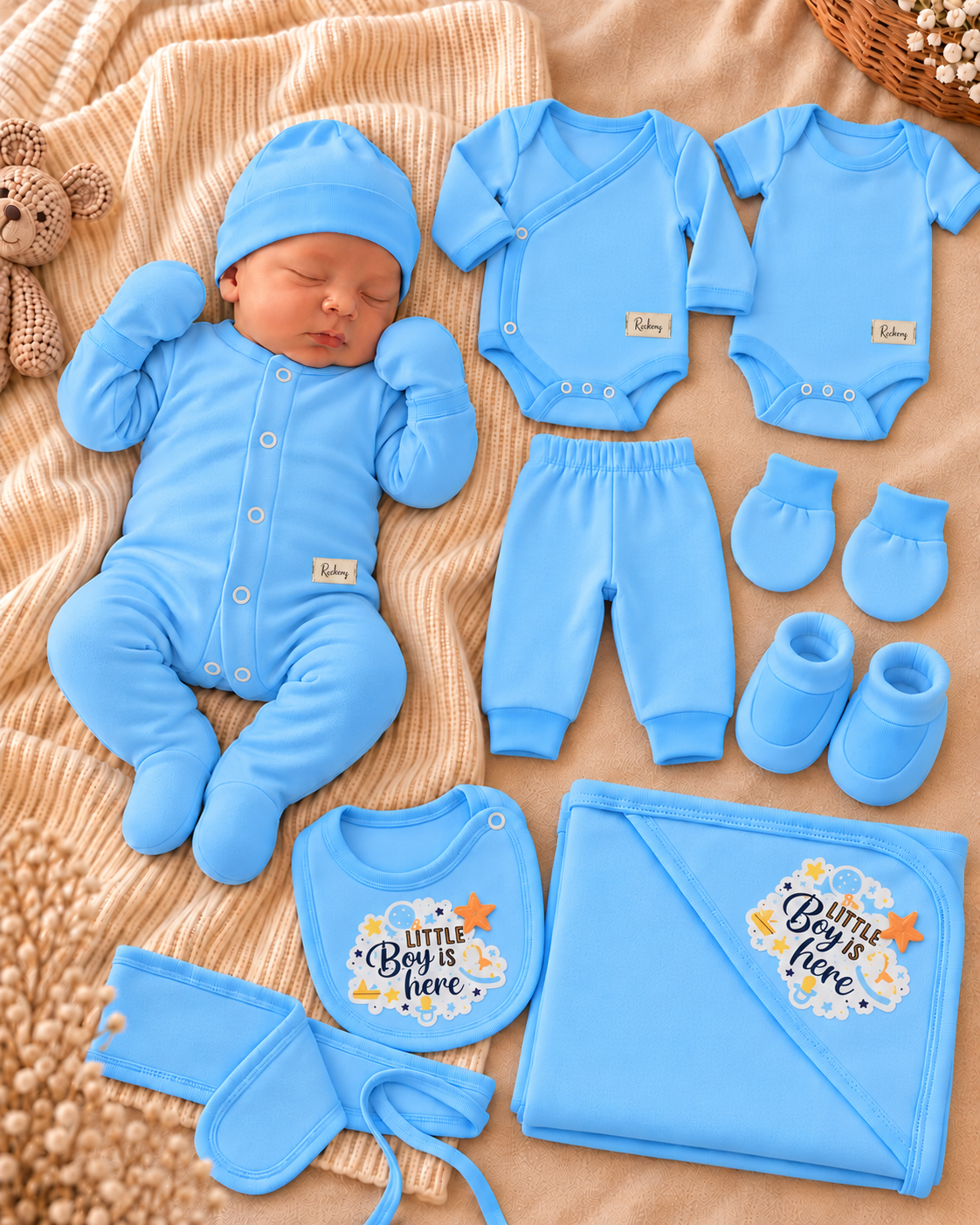 Baby Boys' 10-Piece Hospital Set - Little Boy is here - Blue