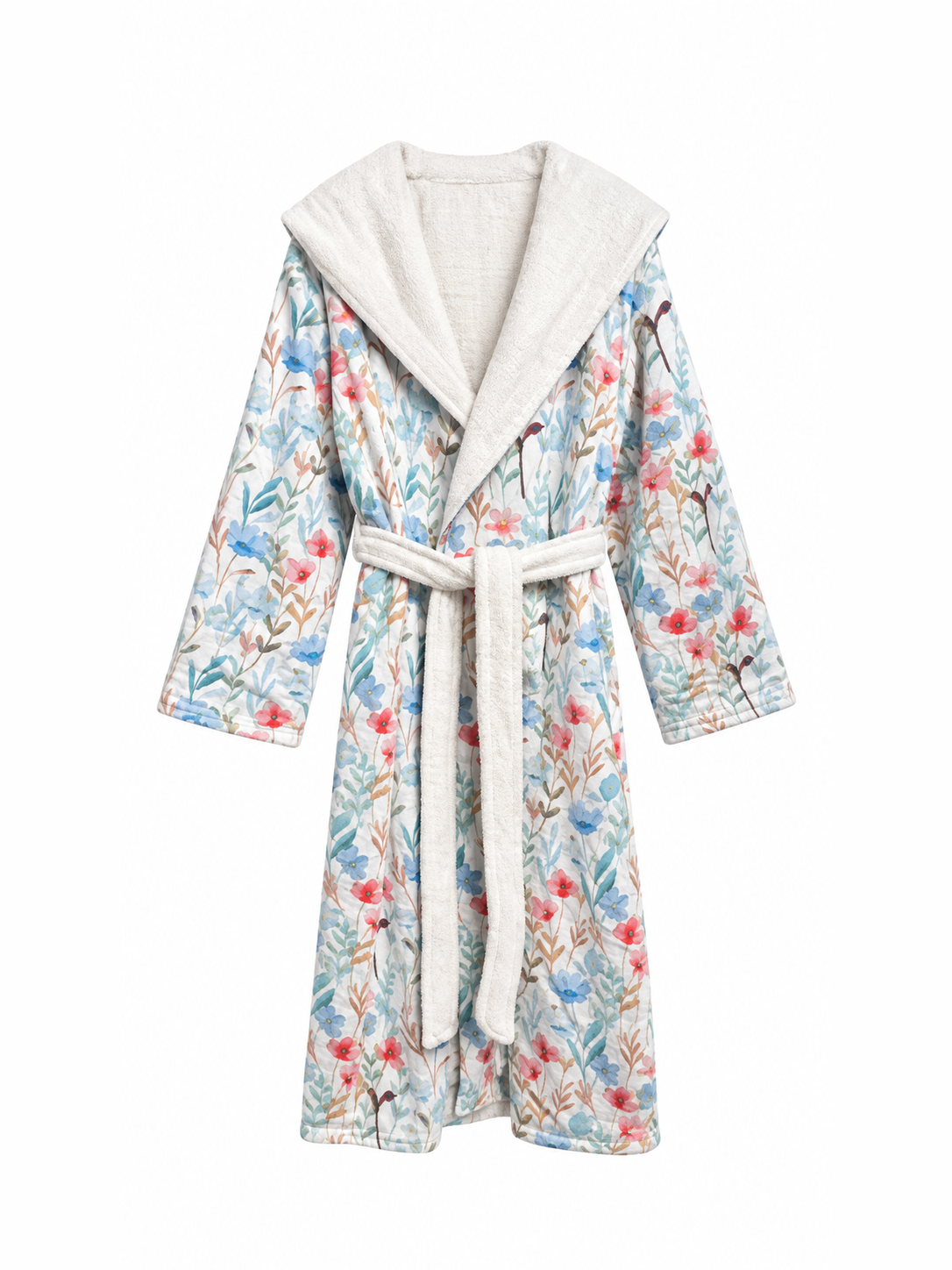 The Hidden Blooms Reversible Bathrobe – Multicolor Florals